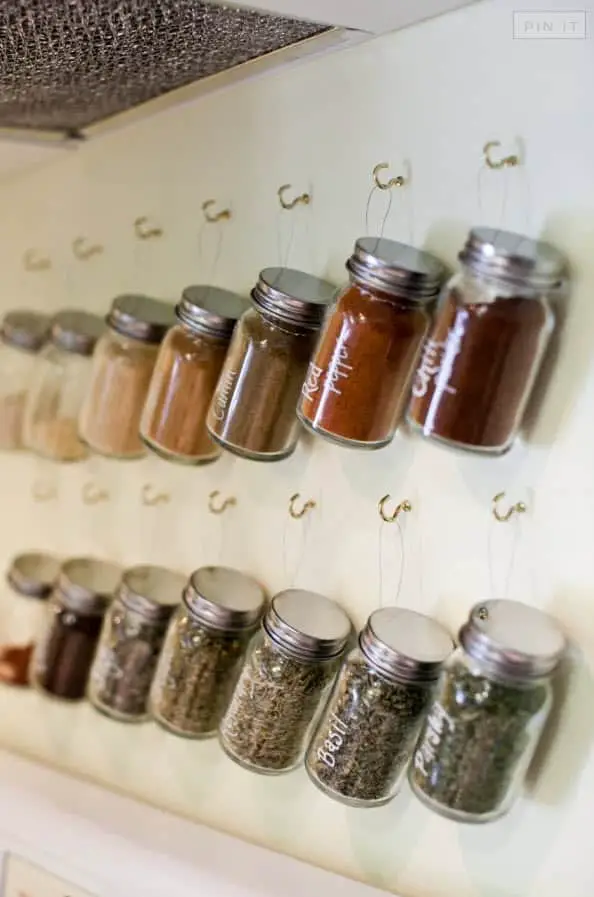 DIY Spice Jar Storage