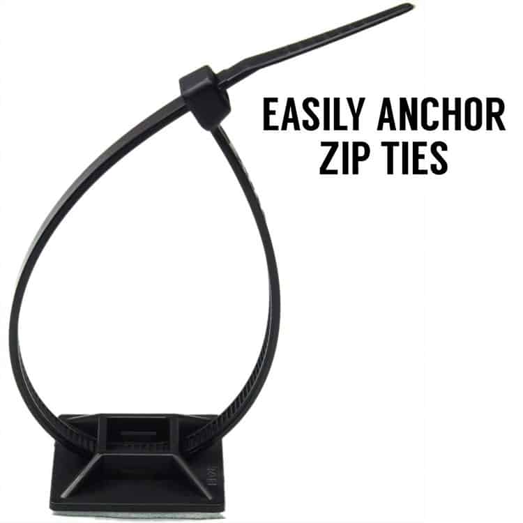 Zip tie mounting base