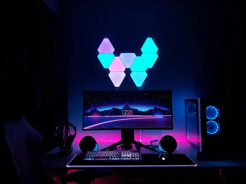 Future Neon Gaming Setup